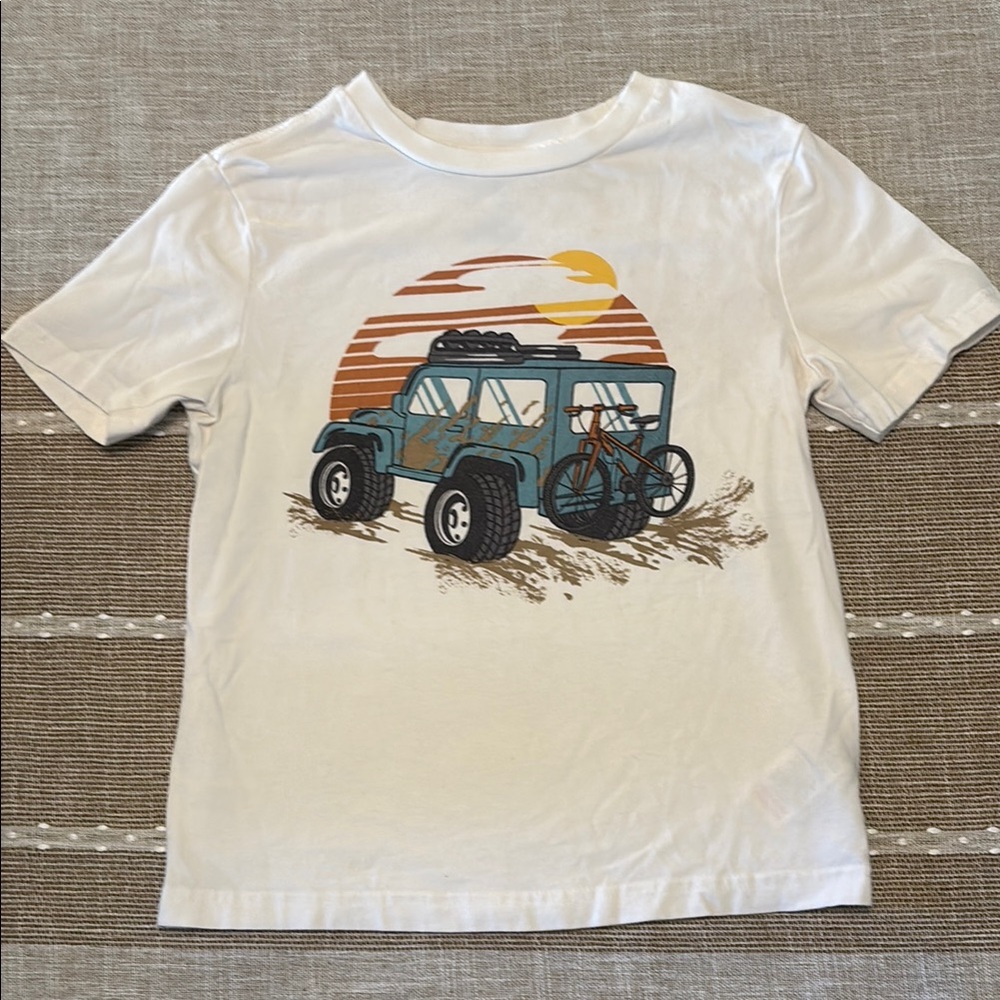 Kids White Graphic T-Shirt